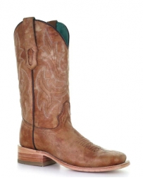 Corral Boots® Ladies' Sand Embroidered Wide Sq Toe
