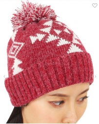 Ladies' Red Aztec Beanie