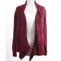 Ladies' Burgundy Chenille Cardigan