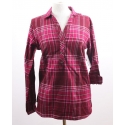 Ladies' Plaid Roll Tab Pullover