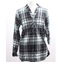 Ladies' Plaid Roll Tab Pullover