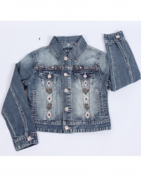 Grace in LA Girls' Embroidered Denim Jacket