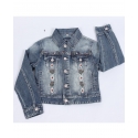 Grace in LA Girls' Embroidered Denim Jacket