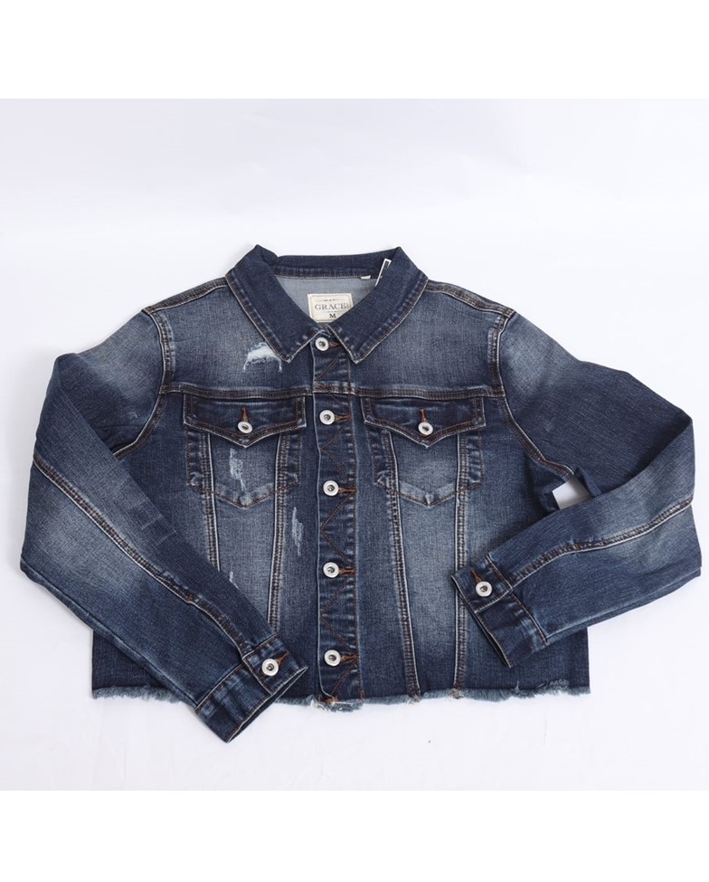 Grace in LA Ladies Raw Edge Denim Jacket
