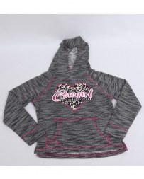 Cowgirl Hardware® Girls' Leopard Heart Jersey Hoodie