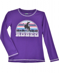 Cowgirl Hardware® Girls' Serape Rodeo LS Tee