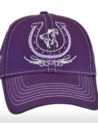 Cowgirl Hardware® Girls' Purple Horseshoe Cap
