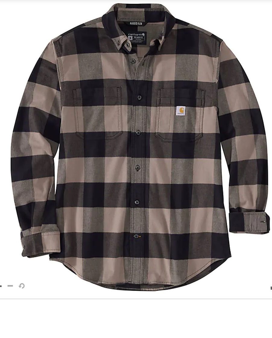 Carhartt® Men's RF Midweight LS Flannel Shirt - Tall - Fort
