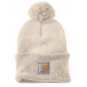 Aura® Ladies' Knit Pom Pom Cuffed Beanie