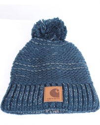 Carhartt® Ladies' Rib Knit Sherpa Lined Pom Pom