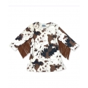 Girls' Inf/Tdlr Brown Cowprint Dress