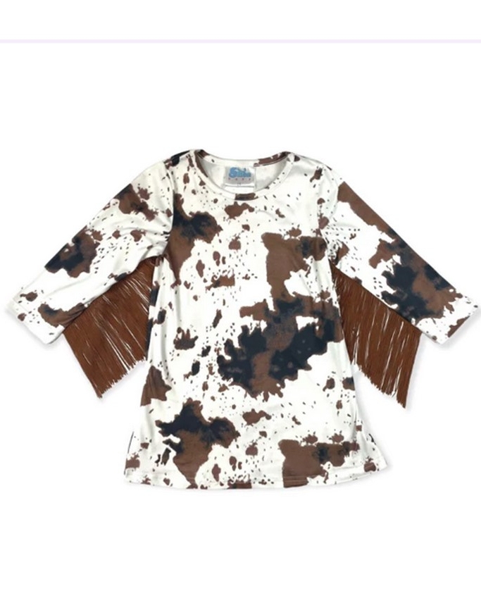 brown cow print dress Brown Cow Print Women's Long Sleeve Belted Satin Feel Dressing Lounge Robe S main image 1