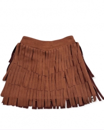 Girls' Toddler Fringe Suede Skirt