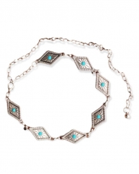 Girls' Diamond W/Turq Concho Belt