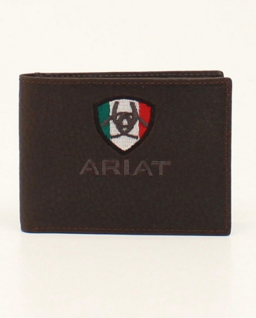 Ariat® Men's Bi Fold Mex Flag Logo Wallet - Fort Brands