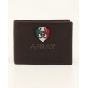 Ariat® Men's Bi Fold Mex Flag Logo Wallet