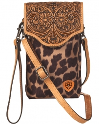 Ariat® Ladies' Tooled Leopard Crossbody