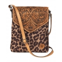 Ariat® Ladies' Tooled Leather Leopard Bag