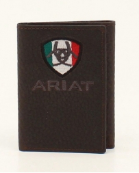 Ariat® Men's Trifold Mex Flag Wallet