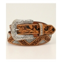 Angel Ranch® Ladies' Zig Zag Stones Tooled Belt