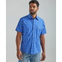 Wrangler® Men's Wrinkle Resist SS Plaid Shirt