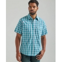 Wrangler® Men's Wrinkle Resist SS Plaid Shirt
