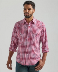 Wrangler® Men's Wrinkle Resistant LS Plaid Snap