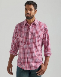 Wrangler® Men's Wrinkle Resistant LS Plaid Snap