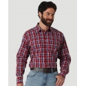 Wrangler® Men's Wrinkle Resistant LS Plaid