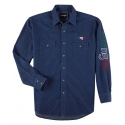 Wrangler® Men's Western Logo LS Shirt