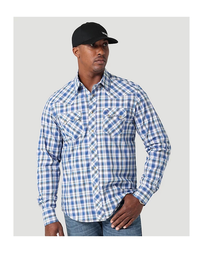 Wrangler Retro® Men's Long Sleeve Plaid Snap - Fort Brands