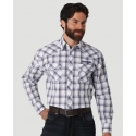 Wrangler® Men's Logo LS Plaid Shirt