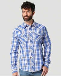 Wrangler® Men's Fashion Snap LS Plaid