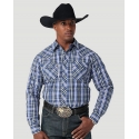 Wrangler® Men's Fashion Snap LS Plaid