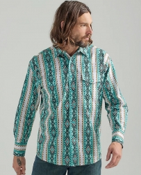 Wrangler® Men's LS Checotah Stripe Print