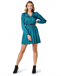 Wrangler® Ladies' Teal Button Up Dress