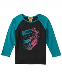 Wrangler® Girls' Rodeo Hair Don't Care LS Tee