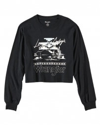 Wrangler® Ladies' Relaxed LS Cropped Tee