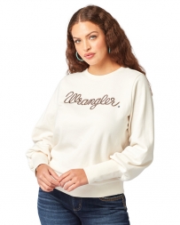 Wrangler Retro® Ladies' Off White Logo Pullover