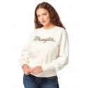 Wrangler Retro® Ladies' Off White Logo Pullover