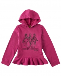 Wrangler® Girls' Cowgirl Riders Ruffle Hoodie