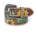 American Darling Ladies' Hand Painted Sunflower Belt