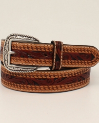 Ariat® Men's Zig Zag Edge Tooled Belt