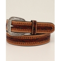 Ariat® Men's Zig Zag Edge Tooled Belt