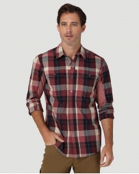 Wrangler® Men's ATG LS Mixed Material Plaid