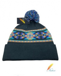 Ladies' Black Aztec Beanie