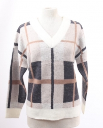 Kerenhart® Ladies' Blue Windowpane Sweater