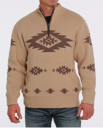 Cinch® Men's 1/4 Zip Aztec Pullover Sweater