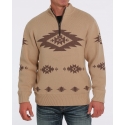 Cinch® Men's 1/4 Zip Aztec Pullover Sweater