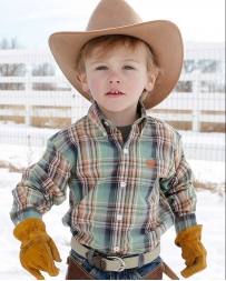 Cinch® Boys' Toddler LS Plaid Shirt